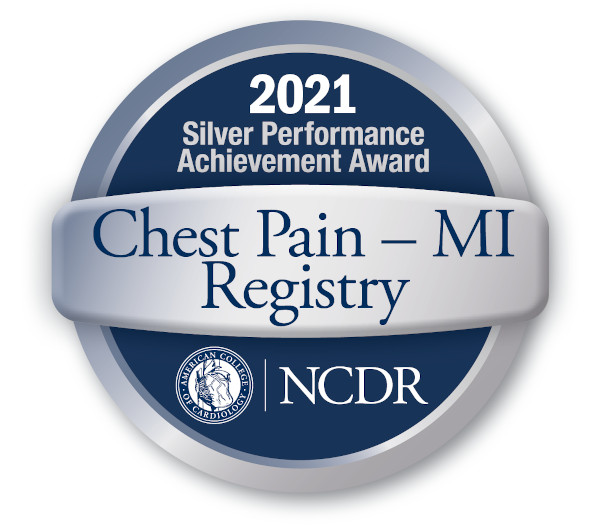2021 Silver Performance Achievement Award for Chest Pain - MI Registry from the NCDR